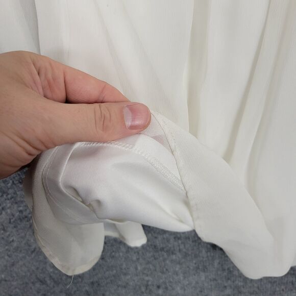 NWT ZARA White Crochet Lace Dress LWD Romantic Feminine Angelcore SIZE LARGE - Picture 8 of 15